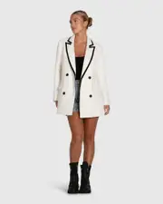 [Belle & Bloom] Because Of You Trimmed Blazer - Cream