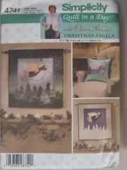Simplicity Crafts Pattern 4741 Christmas Angels Quilt In A Day Wall Decor Pillow