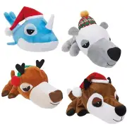 Plush Squeaky Dog Toys Xmas Adorable Interactive Large 10.25 Inch Holiday Theme
