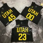 KING-NBA球衣 UTAH JAZZ 爵士隊23賽季球衣 45號MITCHELL 23號MARKKANEN 球衣