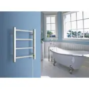 WarmlyYours Plug-In Polished Stainless Steel Towel Warmer Automatic Shut Off
