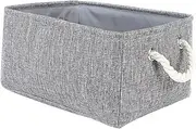 Parliky 1Pc Storage Case Versatile Non Woven Container for Clothes Sundries Capacity Organizer with Handle Stylish Grey Design for Bedroom Nursery