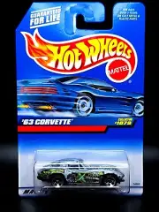 1998 Hot Wheels '63 Corvette #1079 Silver With 5dot Wheels 1:64 X-Treme Rider