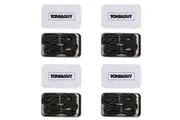 4x Toni & Guy Thick Elastic Thin Black Band Hair Ties Styling Accessories Set