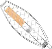 Barbecue Grill Basket Fish Grill Clip BBQ Grill Mesh Anti-scalding Handle Outdoor Cooking Accessory