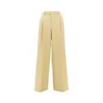 [AMI] AMI Wool tricotine wide leg pants Woman 36 36 Yellow