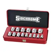 Sidchrome SCMT14414 - Socket Set 1/2 Drive 15 Piece AF