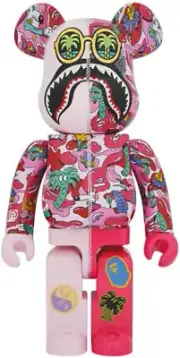Medicom Toy BE@RBRICK Steven Harrington X BAPE SHARK 1000％ PINK Bearbrick Japan