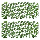 1.8M Artificial Ivy Leaf Plant Fence Privacy Screen Wall Hedge Hedging Roll 2pcs