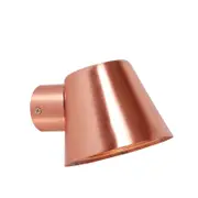 CLA Lighting Skopa Exterior Glass Diffuser Flat Top Cone Surface Mounted Wall Light IP44 Copper