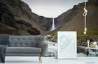 3D Cliff Waterfall Wallpaper Wall Mural Removable Self-adhesive 98