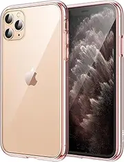 JETech Case for iPhone 11 Pro Max 6.5-Inch, Non-Yellowing Shockproof Phone Bumper Cover, Anti-Scratch Clear Back (Rose Gold)
