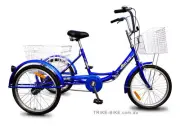Trike Bike 20" Retro Tricycle 3 Wheeled Bicycle Folding Frame No Gears NEW