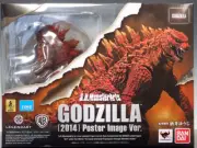 Japan Rare S.H.MonsterArts Godzilla 2014 6.3" Poster Image Ver. Action Figure