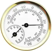 Hygrothermograph Indoor Thermometers for Home Temperature Humidity Sensor Easy-to-read Celsius Display Gold