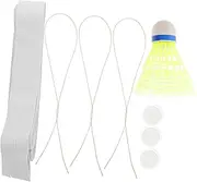 Badminton Training Kit Portable Single Player Adjustable Rebound Trainer with Elastic Cords for Practice for All Skill Levels Space Saving Design
