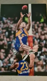 JEREMY McGOVERN WEST COAST EAGLES SIGNED PHOTO 18X12 COA