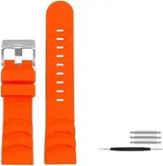 [AMGHCGTEEW] Silicone Rubber Watch Strap Fit For Panerai Fit For Luminox XS3749 3789 3741 3745 24mm Orange Blue Black Men Watchband Breathable