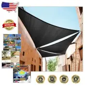 Custom 6' x 6' Black Triangle Sun Shade Sail - Heavy Duty UV Protection Canopy
