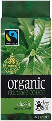 Bean Ground & Drunk Organic Fairtrade Ground Coffee Classic 250G