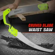[Curved Blade]15.5'' Outdoor Garden Woodworking Hand Pruning Saw w/Scabbard