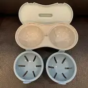 Microwave poached egg maker double eggs double microwave egg poacher USA.