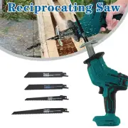 21V Cordless Reciprocating Saw Electric Power Saw Tool 4 Cutting Blade & Charger