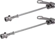 Mountain Quick Release Skewers ZTTO 2pcs Road Mountain Quick Release Skewers Front Rear Skewer Accessory - and Lightweight for Installation (Ti Color)