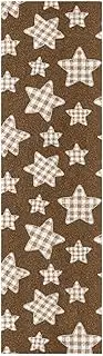 Amooorous Cartoon Checkered Plaid Star Brown Skateboards Grip Tape Tear-Proof pro Scooter Grip Tape Waterproof Cruiser Skateboard Grip Tape 33×9 Inch