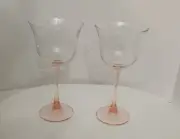 Cristal D’Arques Durand Americana Rose 8” Wine Glasses-set Of 2 MINT