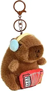 [Generic] Capybara Backpack Keychain - Cute Backpack Key Chain Charm - Cartoon Women's Novelty Keychains for Birthday Christmas Graduation