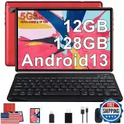 Tablet 10 inch Android PC Octa-Core 2.0 GHz with 12GB RAM 128GB ROM TF 1TB, 5