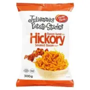 6 Bags Yum Yum Hickory Smoked Bacon Potato Sticks Chips 300g Each -Free Shipping