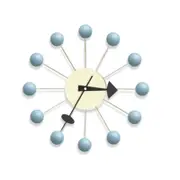 13 Inch Simple Candy Wall Clock Solid Color Colored Wall Silent Clock Suitable for Living Room Dining Room-Blue