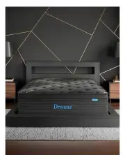 [DreamZ] Spring Mattress Bamboo Euro Top Bed Pocket HD Egg Foam 35cm
