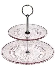 Godinger Claro Pink Two Tiered Server
