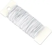 38 Yards 114 Ft 22 Gauge Flexible White Floral Wire - Metal Wire for DIY Crafting, Wreaths, Floral Arrangements & Bouquets