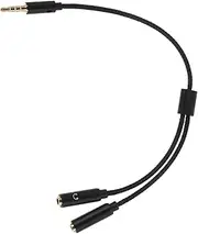 WHAMVOX Audio Converter Cable Microphone Splitter Adapter Male to Female Headphone Extender for Easy Plug Play Compatible with Various Audio Devices User Friendly Design