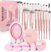 MAANGE Makeup Brushes 30 Pcs Makeup Tool Set with Gift Box, Multi-functional Makeup Kit Powder Brush Makeup Brushes Set for Women Girl (Pink, 30 Piece Set)