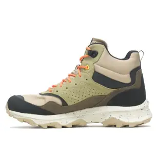 【MERRELL】SPEED SOLO MID WATERPROOF防水中筒麂皮登山鞋 綠咖 男(ML004535)