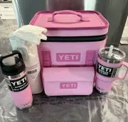 Yeti Power Pink BUNDLE Flip 12, Sidekick, Yonder, Straw Mug, Bottle - New