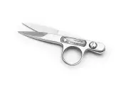Ball Bearing Thread Nippers (snips) 4.5" all steel metal, with finger ring, USA