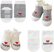 [FortuneGlobe] Baby Socks 2 Pack New Born Baby Boy Girl (0-6) White 10, White, 10