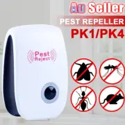 4pcs Pest Cockroach Repeller AU Mouse Ultrasonic Electronic Reject Insect Killer
