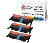 3 Pack Black Compatible Toner Cartridge for Samsung CLT-K406S SU120A (1,500 Pages) for Samsung CLP360 CLP365 CLP365W CLX3300 CLX3305FN CLX3305FW SLC410W...