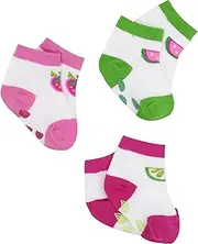 [Jefferies Socks] Baby Girls' Tutti Fruity Nonskid Socks