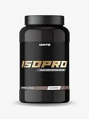 IGNITE ISOPRO 100% Whey Protein Isolate, Cookies & Cream, 2kg (60 Serves)