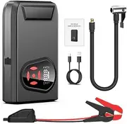 Jump Starter 3000A with Air Compressor, 12V Output DC/QC, Wall Charger, USB Cable, Car Cable and Jump Box