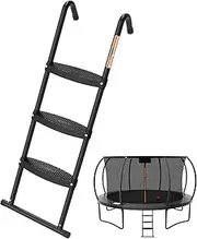 Trampoline Ladder-3 Steps Wide-Step Ladder-Black
