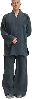 [ZanYing] Men Casual Loose Wide Leg Yoga Kungfu Meditation Monk Suit